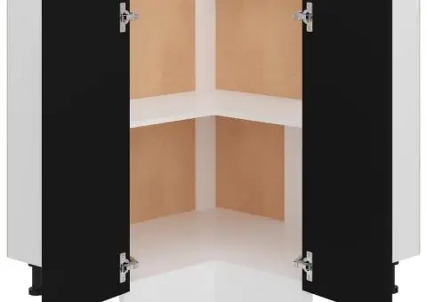 Dulap inferior de colț “Lyon”, negru, 75,5x75,5x81,5cm - 5/5