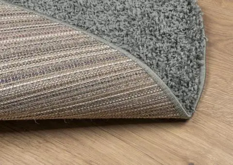 Covor pufos "PAMPLONA" cu fire înalte, verde modern, Ø 280 cm - 5/5