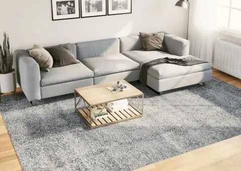 Covor pufos "PAMPLONA" cu fire înalte albastru modern 240x340cm - 1/5