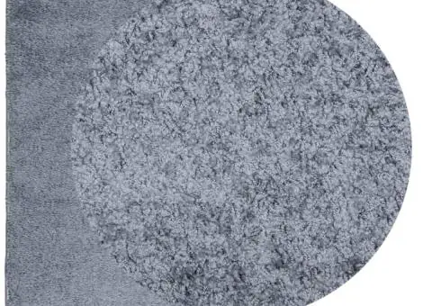 Covor pufos "PAMPLONA" cu fire înalte albastru modern 240x340cm - 3/5