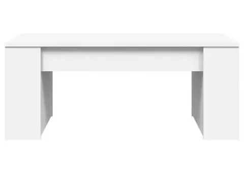 Măsuță de cafea, alb, 102x55x42 cm, lemn prelucrat - 4/5