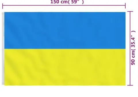 Steagul Ucrainei cu ocheți din alamă, 90x150 cm - 4/4
