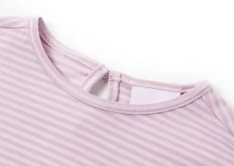 Tricou pentru copii cu mâneci cu volane, lila, 116 - 3/5