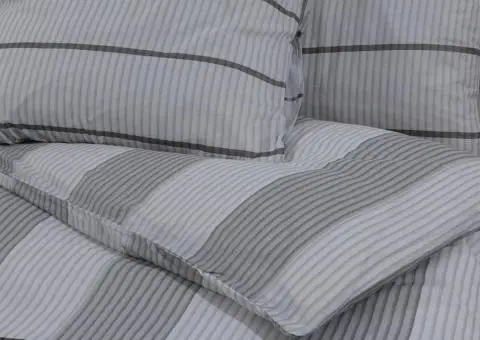 Set cu husă de pilotă, gri, 200x200 cm, bumbac - 5/5