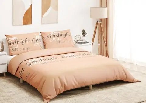 Set cu husă de pilotă, roz, 220x240 cm, bumbac - 1/5