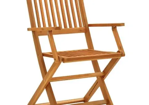 Set mobilier de grădină, 5 piese, lemn masiv de acacia - 4/5