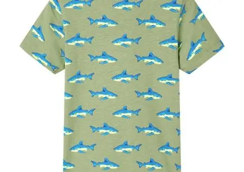 Tricou pentru copii, kaki deschis, 92 - 2/5