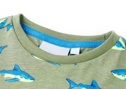 Tricou pentru copii, kaki deschis, 140 - 3/5