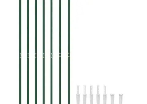 Gard plasă de sârmă cu țăruși de fixare, verde, 1,4x10 m - 3/5