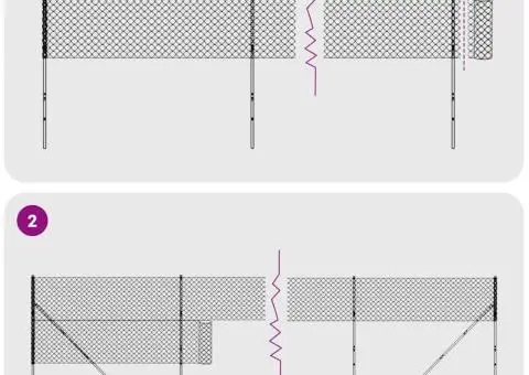 Gard plasă de sârmă cu țăruși de fixare, verde, 1,4x10 m - 4/5