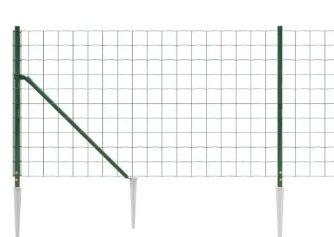 Gard plasă de sârmă cu țăruși de fixare, verde, 1x10 m - 4/5