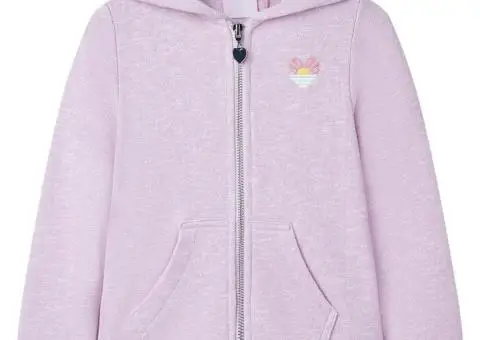 Hanorac cu glugă pentru copii, cu fermoar, combinație lila, 104 - 1/5