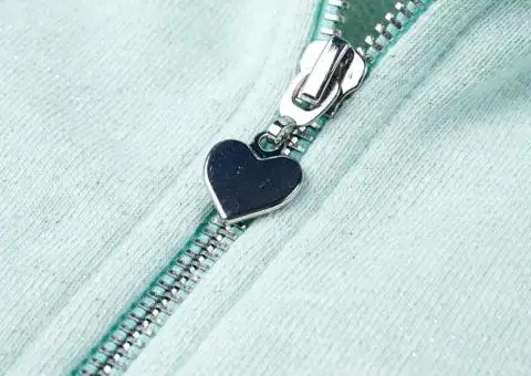 Hanorac copii cu glugă și fermoar, combinație verde mentă deschis, 116 - 5/5