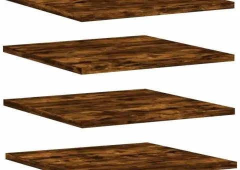 Rafturi perete 4 buc. stejar fumuriu 40x40x1,5 cm lemn compozit - 2/5