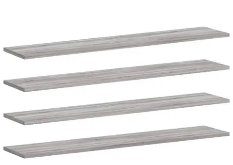 Rafturi de perete, 4 buc., gri sonoma, 100x20x1,5 cm, lemn - 2/5