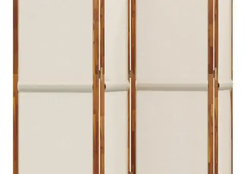 Paravan de cameră cu 4 panouri, gri deschis, 280x180 cm - 3/5