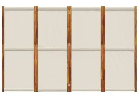 Paravan de cameră cu 4 panouri, gri deschis, 280x180 cm - 4/5