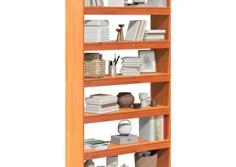Bibliotecă/Separator cameră, 100x30x199,5 cm, lemn masiv pin - 4/5