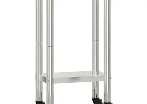 Masă de lucru bucătărie cu roți, 55x30x85 cm, oțel inoxidabil - 2/5