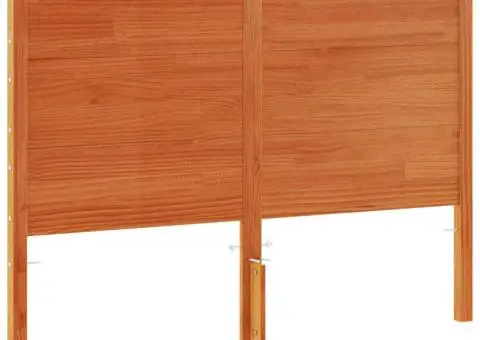 Tăblie de pat, maro ceruit, 135 cm, lemn masiv de pin - 2/5