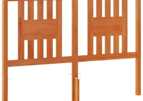 Tăblie de pat, maro ceruit, 140 cm, lemn masiv de pin - 2/5