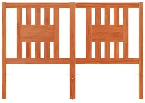 Tăblie de pat, maro ceruit, 140 cm, lemn masiv de pin - 4/5