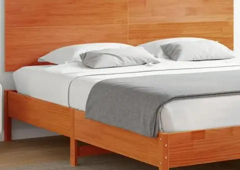 Tăblie de pat, maro ceruit, 180 cm, lemn masiv de pin - 1/5