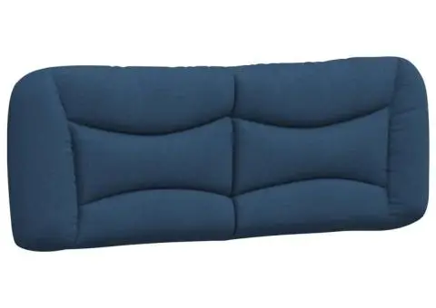 Pernă pentru tăblie de pat, albastru, 120 cm, material textil - 2/5