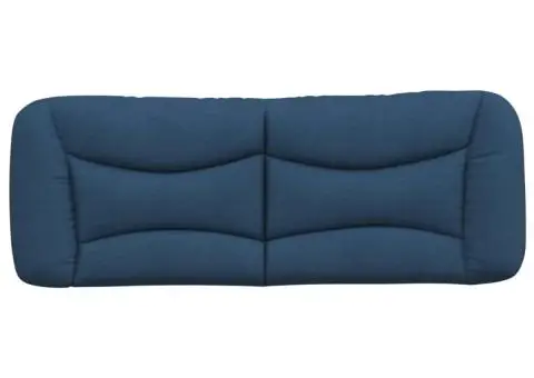 Pernă pentru tăblie de pat, albastru, 120 cm, material textil - 5/5
