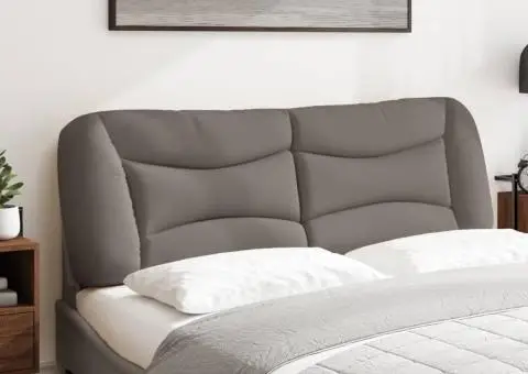 Pernă pentru tăblie de pat, gri taupe, 160 cm, material textil - 3/5