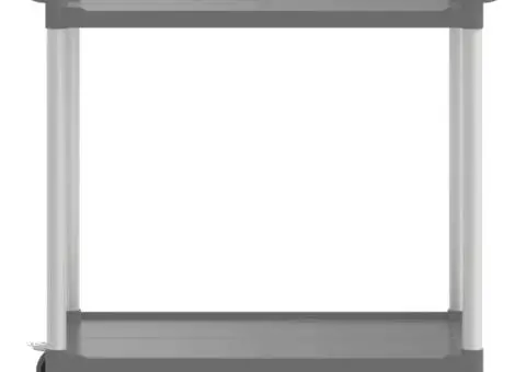 Cărucior cu 2 niveluri, gri, 99x50x97 cm, aluminiu - 4/5