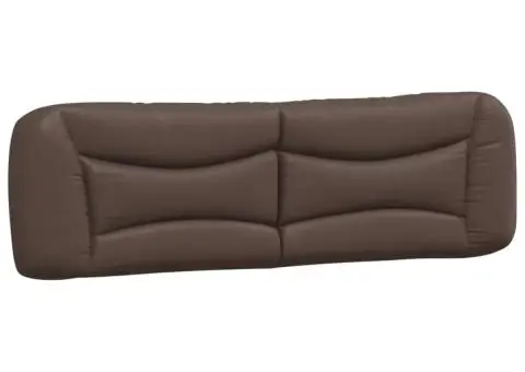 Pernă pentru tăblie pat, maro, 180 cm, piele artificială - 2/5