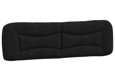 Pernă pentru tăblie de pat, negru, 180 cm, material textil - 2/5