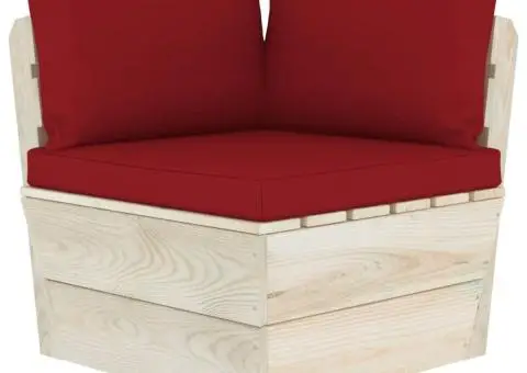 Set mobilier grădină paleți, 10 piese, cu perne, lemn de molid - 4/5