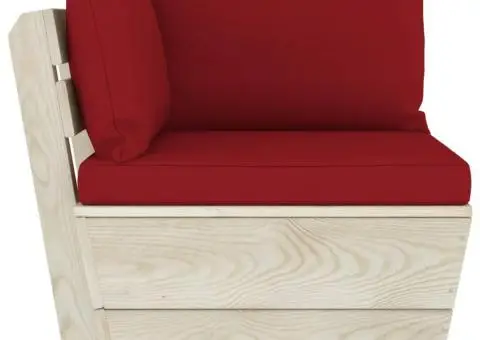 Set mobilier grădină paleți, 10 piese, cu perne, lemn de molid - 5/5