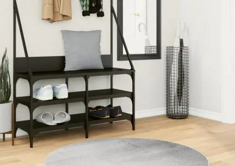 Covor "IZA" aspect scandinav, cu fire scurte, gri, Ø 100 cm - 1/5