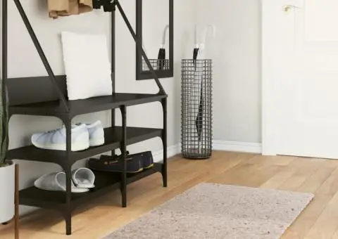 Covor pufos "PAMPLONA" cu fire înalte, bej modern, 60x110 cm - 1/5