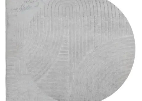 Covor "IZA" aspect scandinav, cu fire scurte, gri, 140x200 cm - 3/5