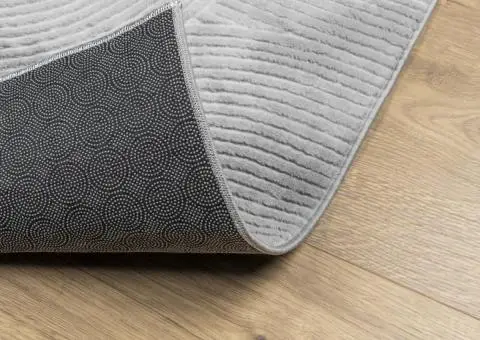 Covor "IZA" aspect scandinav, cu fire scurte, gri, 140x200 cm - 5/5