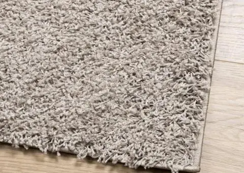 Covor pufos "PAMPLONA" cu fire înalte, bej modern, 120x170 cm - 4/5