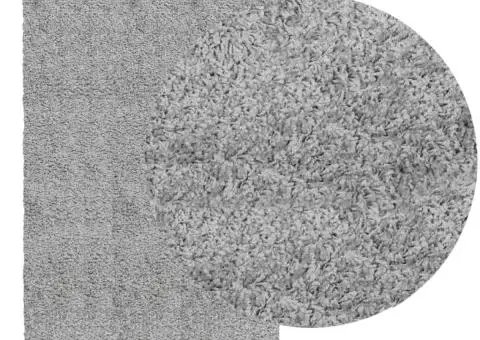 Covor pufos "PAMPLONA" cu fire înalte, gri modern, 60x110 cm - 3/5