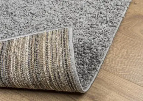 Covor pufos "PAMPLONA" cu fire înalte, gri modern, 60x110 cm - 5/5