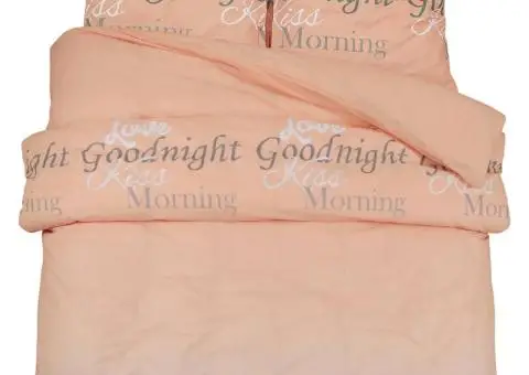 Set cu husă de pilotă, roz, 140x200 cm, bumbac - 2/5