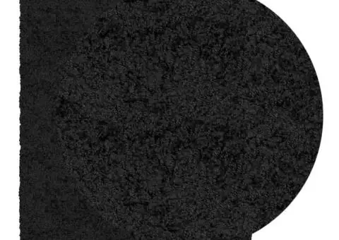 Covor pufos "PAMPLONA" cu fire înalte, negru modern, 120x170 cm - 3/5