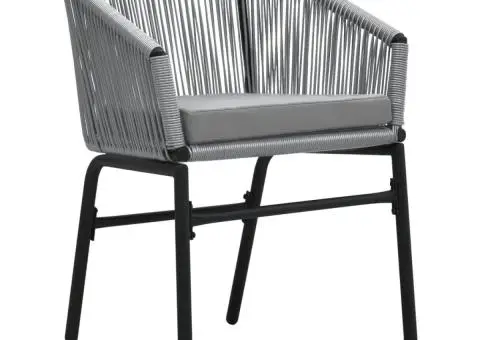 Set mobilier de grădină, 7 piese, gri - 4/5