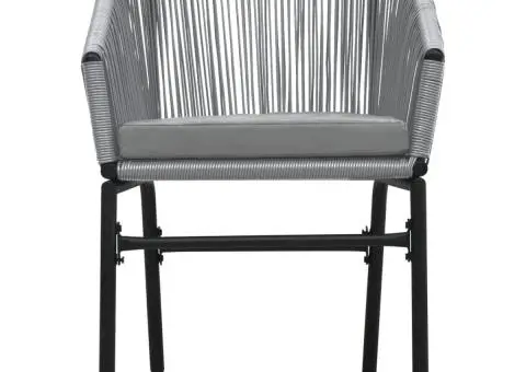 Set mobilier de grădină, 7 piese, gri - 5/5