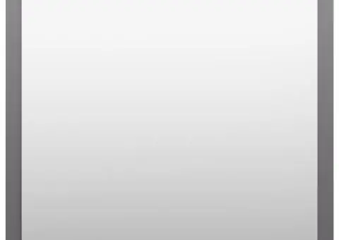 Oglindă de baie, gri extralucios, 40x1,5x37 cm, PAL - 2/5