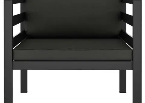 Canapele de o persoană, cu perne, 2 buc., antracit, aluminiu - 3/5