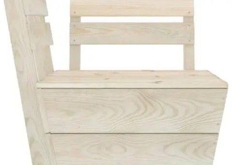 Canapea de grădină din paleți, 2 locuri, lemn de molid tratat - 5/5
