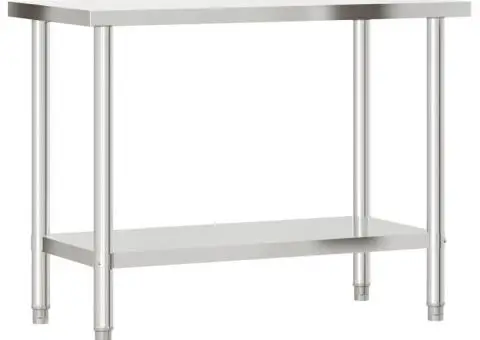 Masă de lucru pentru bucătărie, 110x55x85 cm, oțel inoxidabil - 2/5